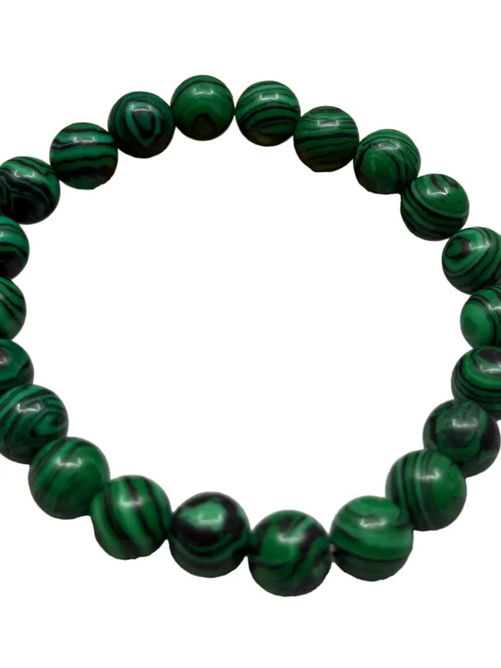 8mm Natural Green Malachite Bead Bracelet Genuine Crystal Gemstone Custom Size